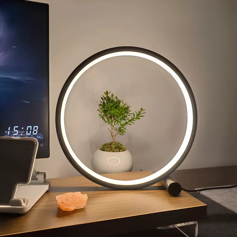 LED halo lamp black version – Woodiny