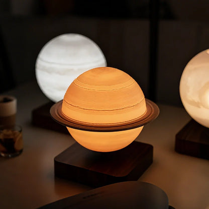 Saturn floating lamp soft glow – Woodiny