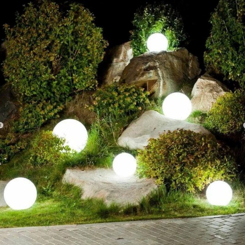 Sférické zahradní světlo | Voděodolná LED venkovní lampa