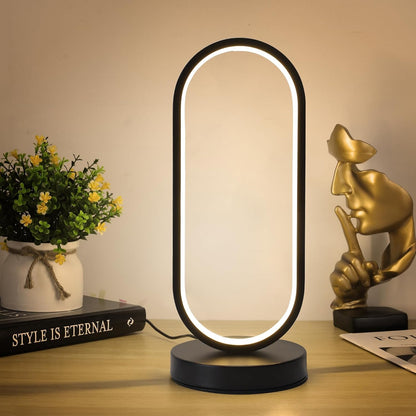 Halo oval lamp bedroom white – Woodiny