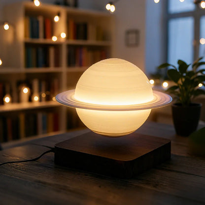 Levitating planet lamp oak base – Woodiny
