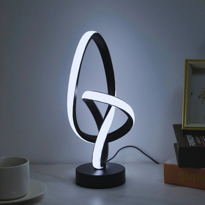 Double helix lamp detail view – Woodiny