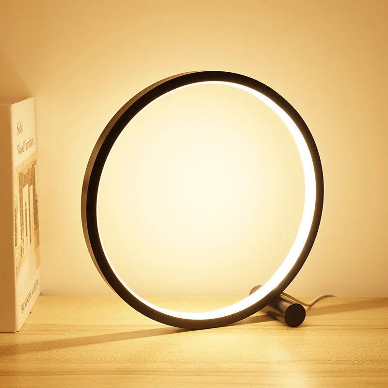 Halo LED table lamp white bedroom – Woodiny