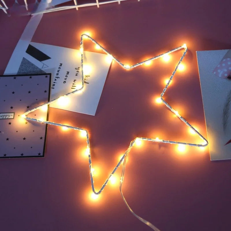Close-up of the warm white LED star light
