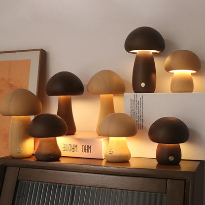 Forest Mushroom wooden touch night lamp | Woodiny