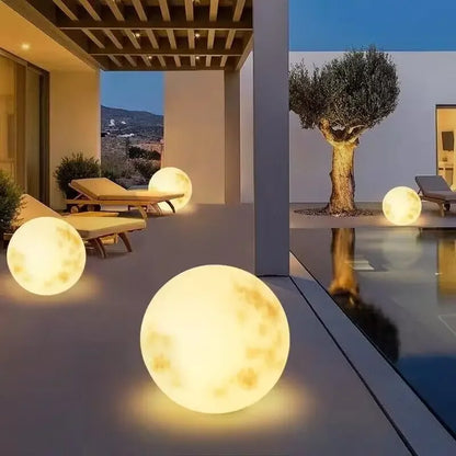 Solar moon garden light warm glow – Woodiny