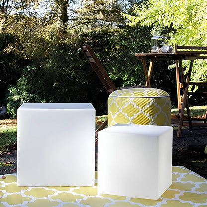 Cubic outdoor garden lamp night – Woodiny