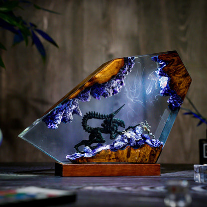 Alien epoxy lamp glowing bedroom – Woodiny