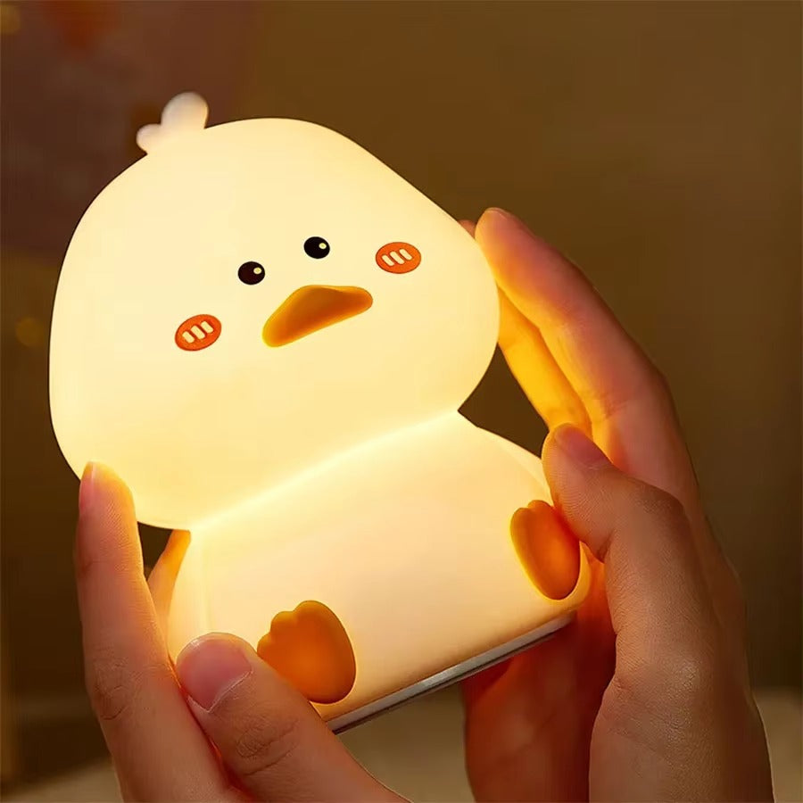 Cute duck rechargeable night light – Woodiny